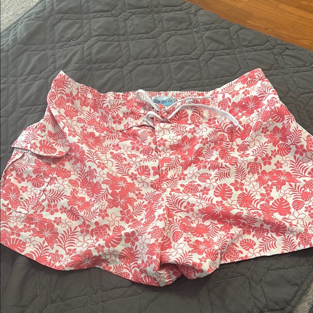Floral Pink Women's beach Shorts, swim cover or just to wear out
